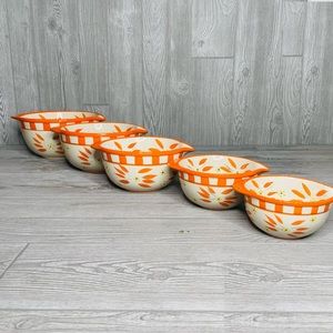 Temp-tations old world floral nesting measuring bowls with spout 5 set